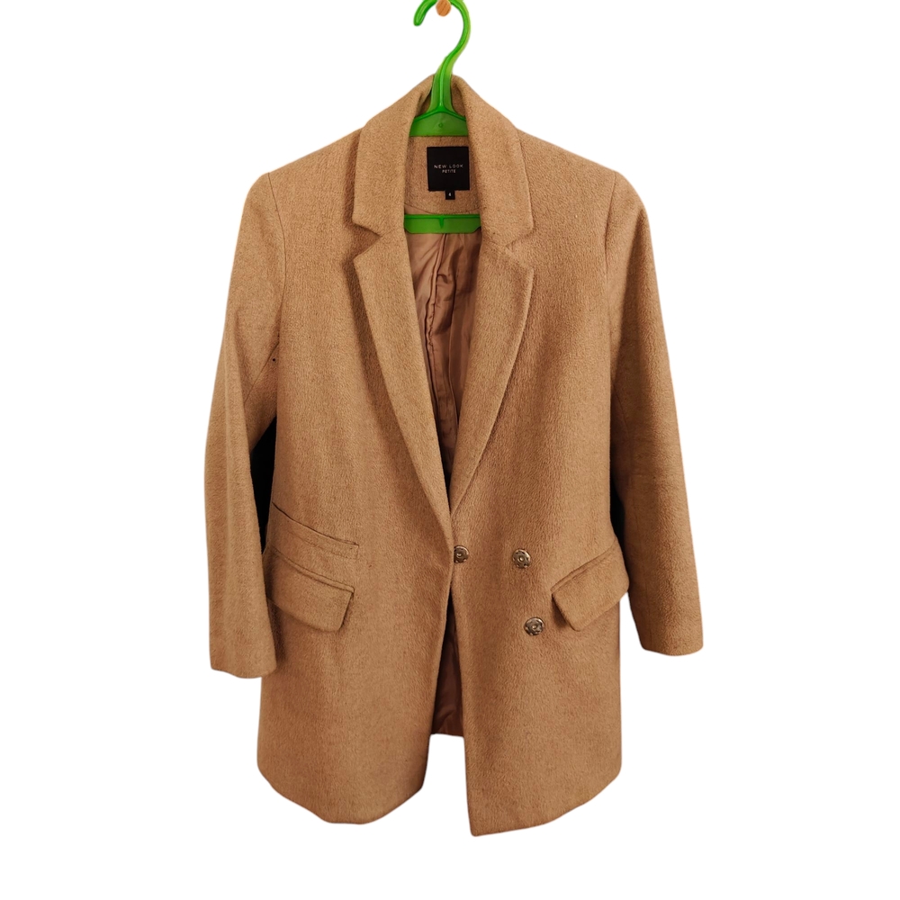 Tan Double-Breasted Men's Coat